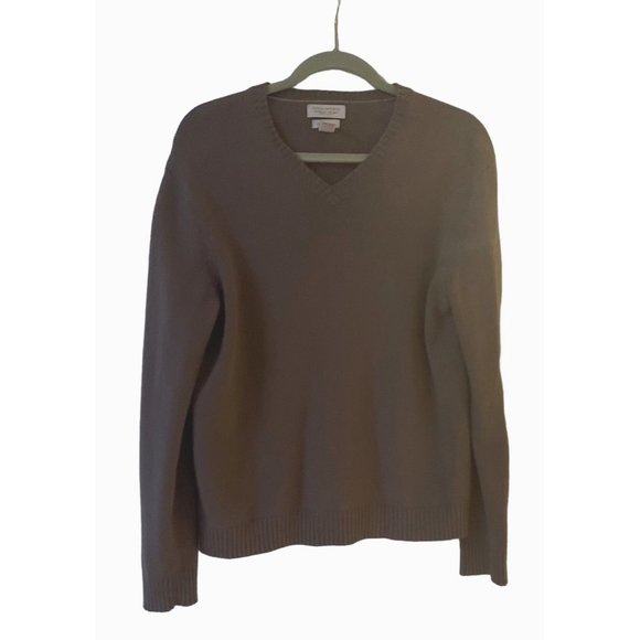 Banana Republic Luxury Blend Sweater Size Medium Cotton Angora Cashmere Caramel - Picture 1 of 9